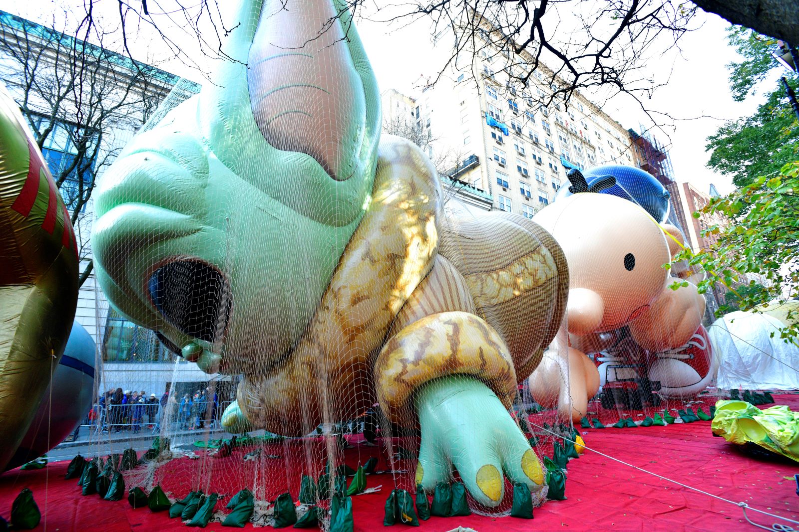 Grogu by Finkois seen during 96th Macy's Thanksgiving Day Parade - Balloon Inflation on November 23, 2022 in New York City. (Photo by Eugene Gologursky/Getty Images for Macy's, Inc.)