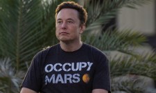 SpaceX founder Elon Musk during a T-Mobile and SpaceX joint event on August 25, 2022 in Boca Chica Beach, Texas. The two companies announced plans to work together to provide T-Mobile cellular service using Starlink satellites.