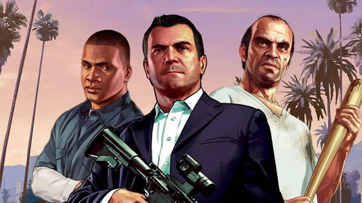 Michael, Franklin e Trevor de Grand Theft Auto V