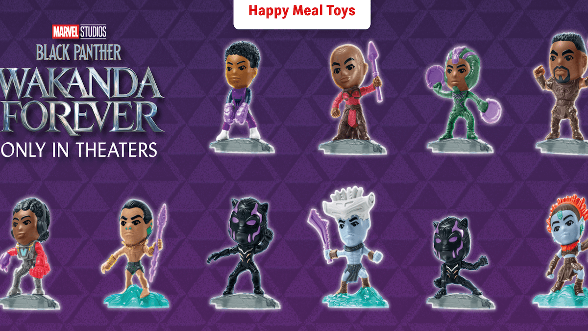 All 10 'Black Panther Wakanda Forever' McDonald's Happy Meal Toys