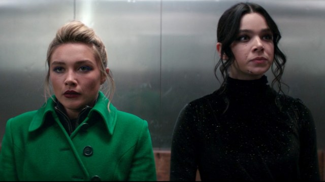 Kate and Yelena in Elevator, Hawkeye