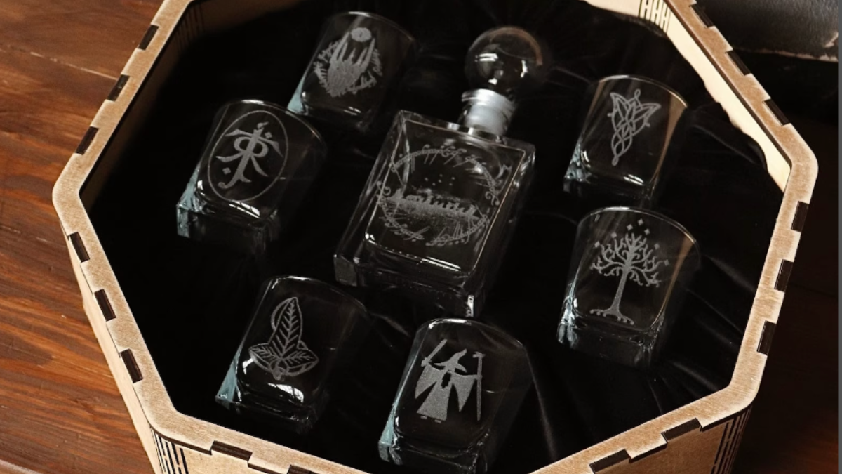 lord of the rings decanter set