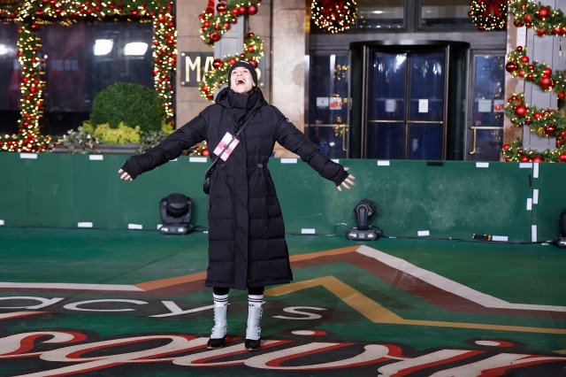 Lea Michele at the 2022 Macy's Thanksgiving Day Parade