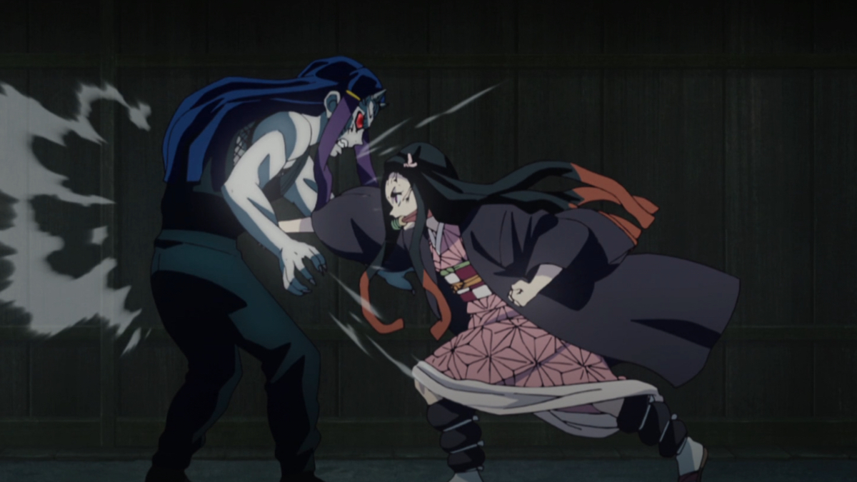 Nezuko in combat. 