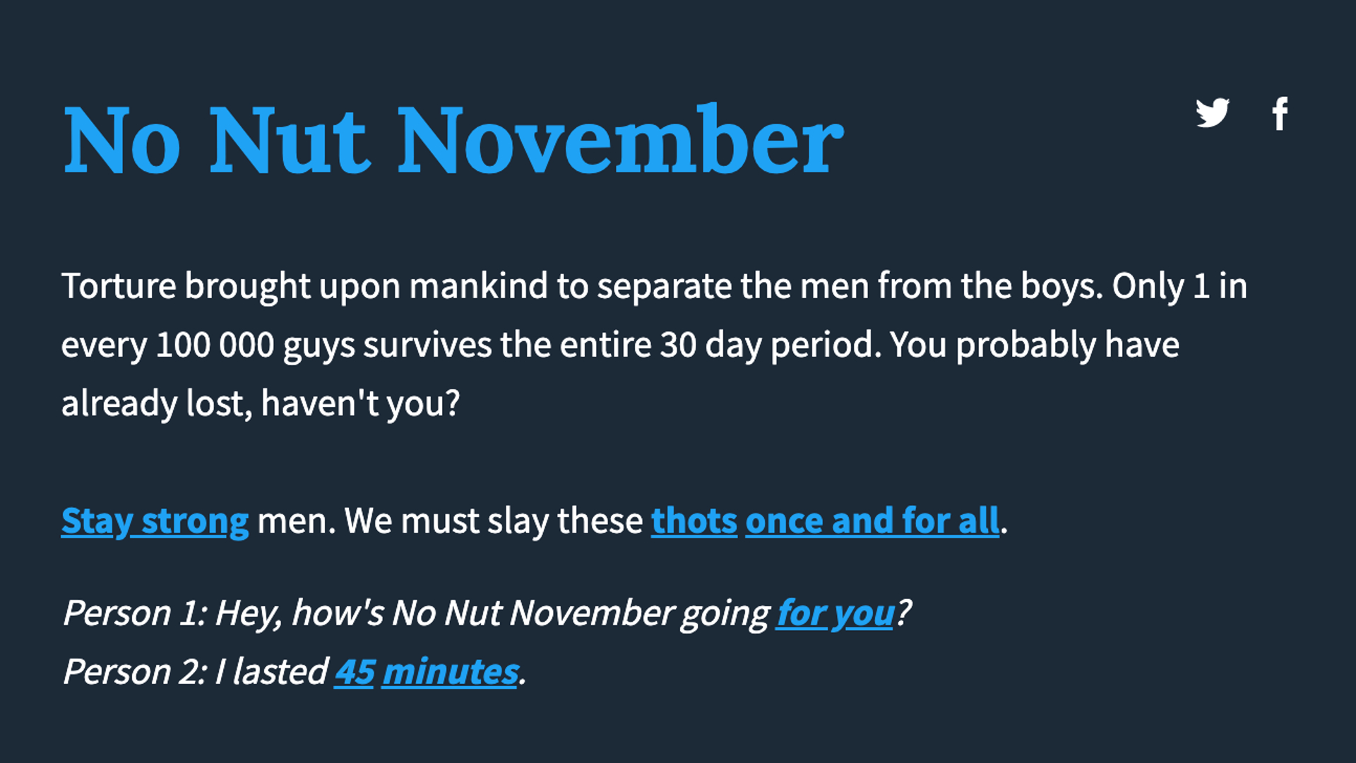 What's the Point of No Nut November?