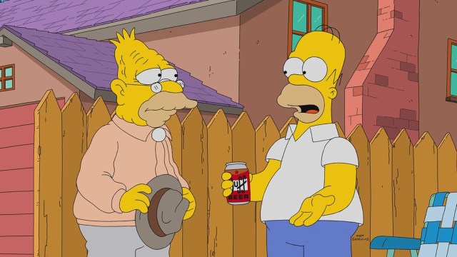 Homer and Grandpa Simpson
