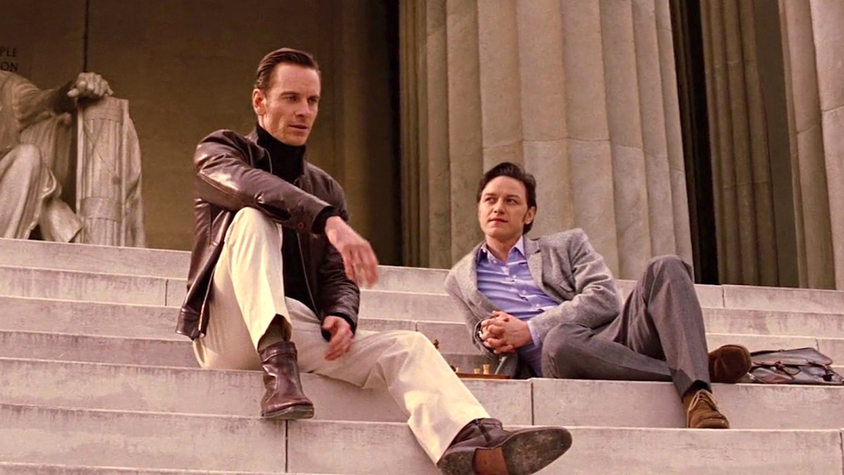 James McAvoy and Michael Fassbender as Professor Xavier and Magneto in X-Men First Class