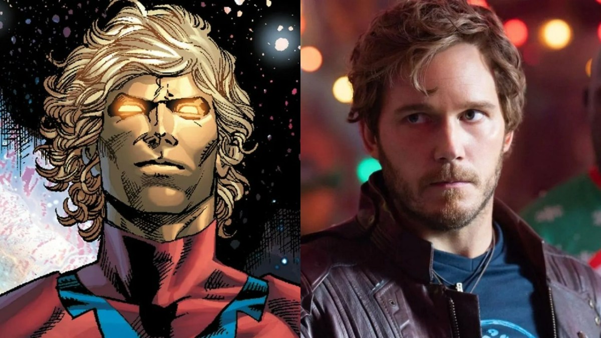 Adam Warlock from Marvel Comics/Chris Pratt in 'The Guardians of the Galaxy Holiday Special'