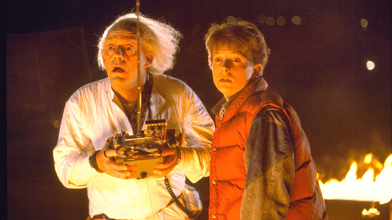 Dr. Emmett Brown and Marty McFly in Back to the Future