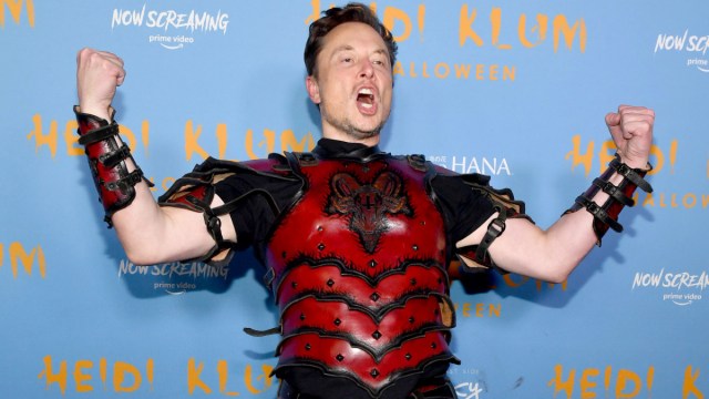 Elon Musk attends Heidi Klum's 21st Annual Halloween Party presented by Now Screaming x Prime Video and Baileys Irish Cream Liqueur at Sake No Hana at Moxy Lower East Side on October 31, 2022 in New York City.