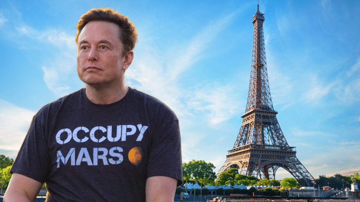 Elon Musk gets roasted by the Eiffel Tower