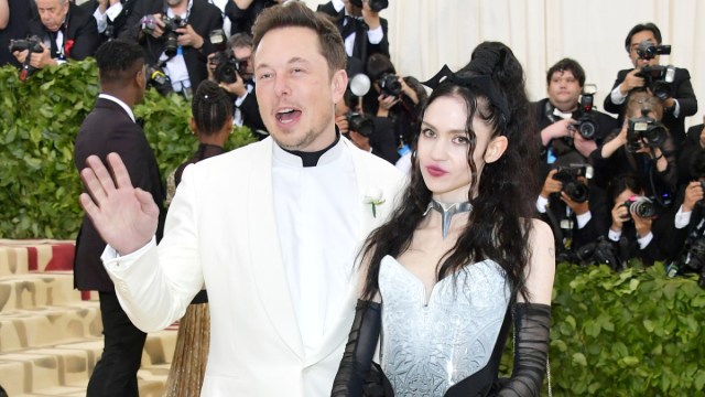 Elon Musk and Grimes attend the Heavenly Bodies: Fashion & The Catholic Imagination Costume Institute Gala at The Metropolitan Museum of Art on May 7, 2018 in New York City.