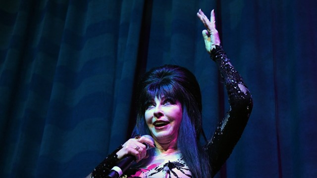 Elvira hosts a burlesque show