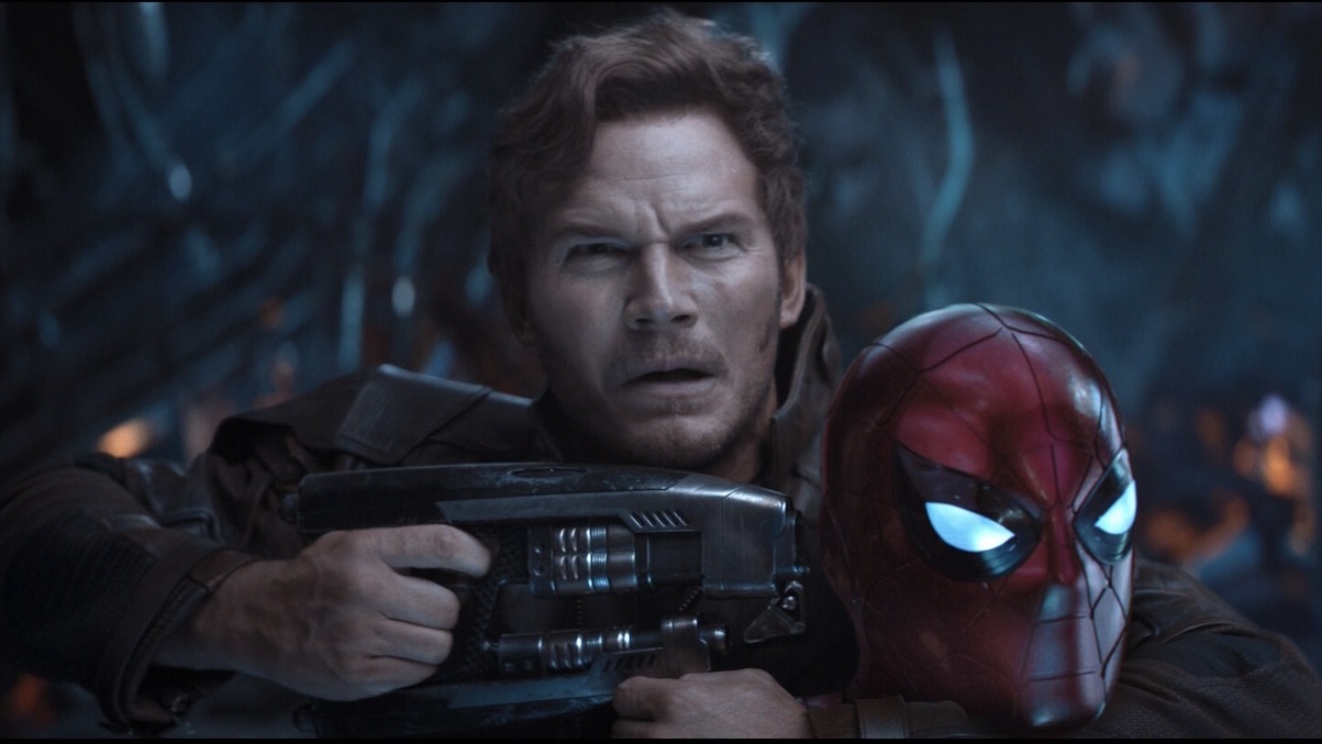 Star-Lord and Spider-Man in Avengers: Infinity War 2018