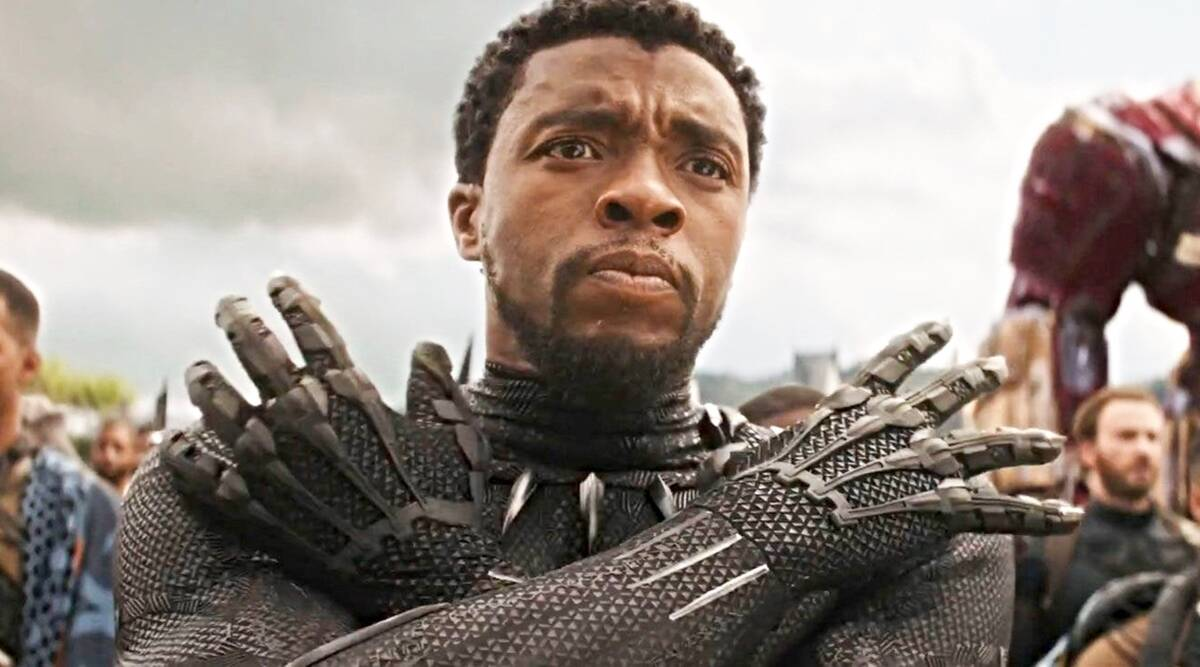 Chadwick Boseman como Pantera Negra en Vengadores: Infinity War