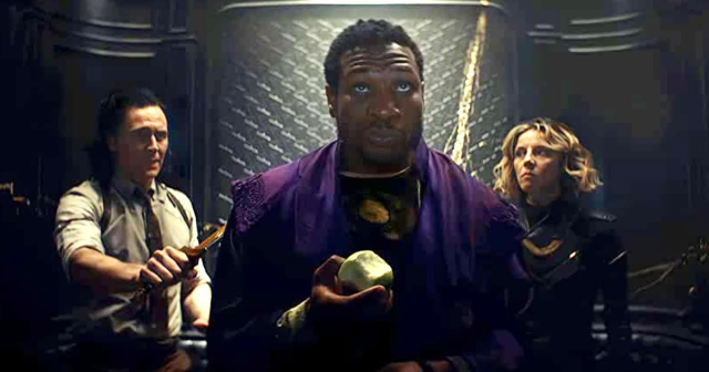 Jonathan Majors as He Who Remains in 'Loki', with Sylvie and Loki