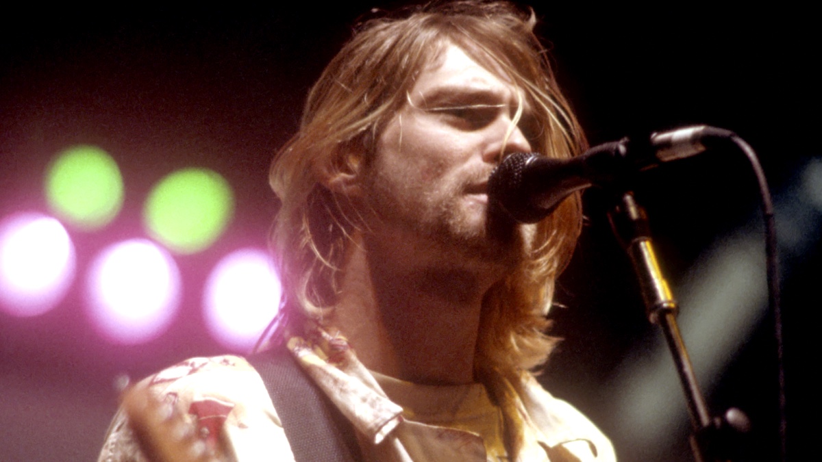 Photo of Kurt Cobain in Nirvana