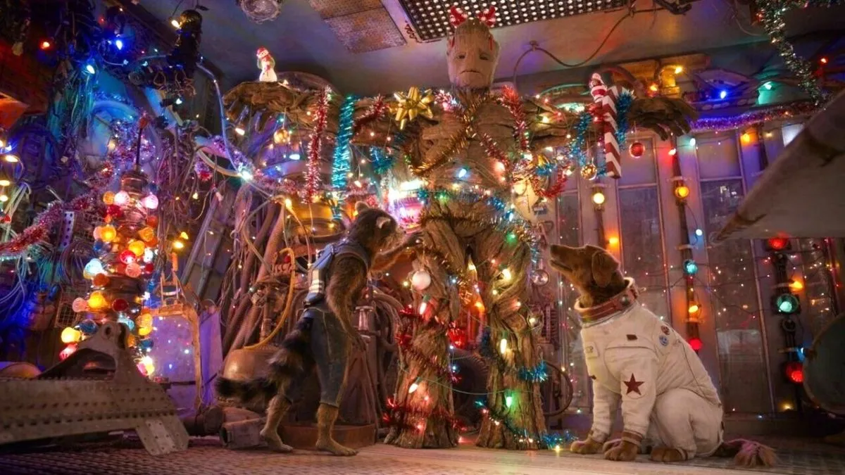 Rocket, Groot, and Cosmo in 'The Guardians of the Galaxy Holiday Special'