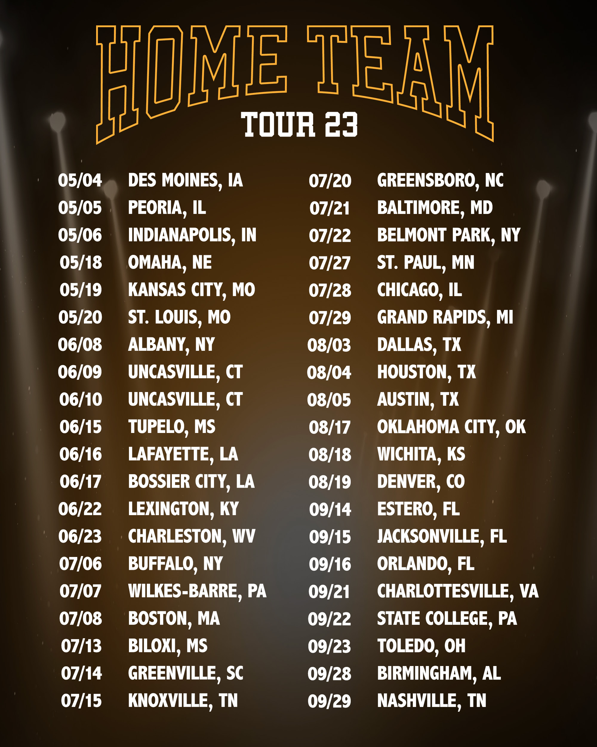 home team tour dates