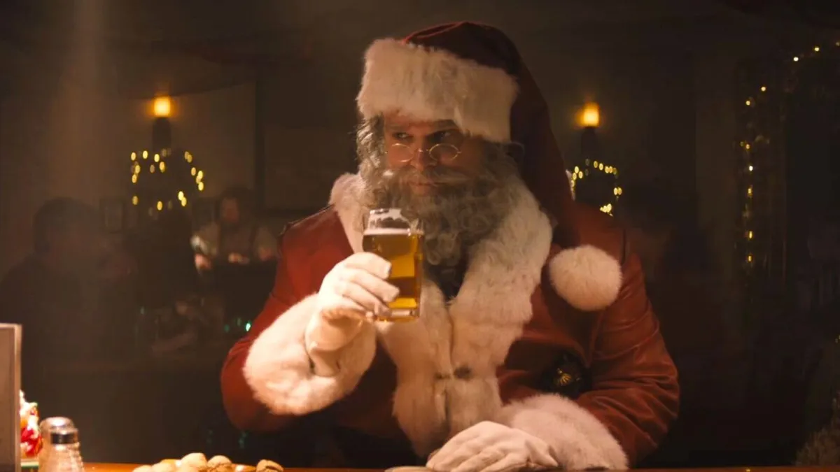 David Harbour's action-packed Santa flick 'Violent Night' dodges the naughty list with stellar Rotten Tomatoes score.