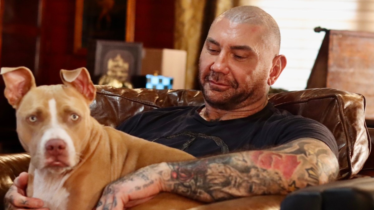 Dave Bautista and his dog, Penny