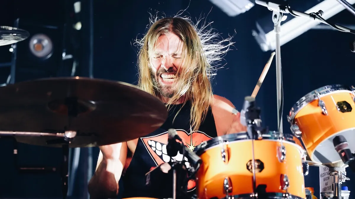 HOLLYWOOD, CALIFORNIA - FEBRUARY 16: Taylor Hawkins of Foo Fighters performs onstage at the after party for the Los Angeles premiere of "Studio 666" at the Fonda Theatre on February 16, 2022 in Hollywood, California.