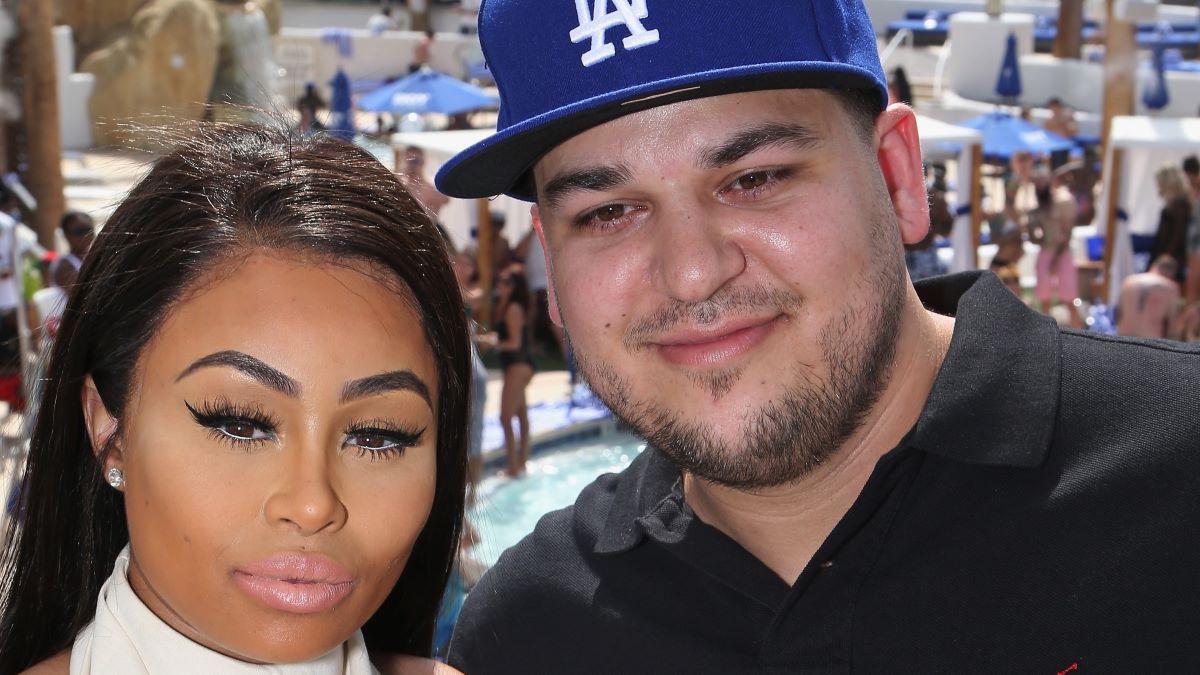 Model Blac Chyna (L) and television personality Rob Kardashian attend the Sky Beach Club at the Tropicana Las Vegas on May 28, 2016 in Las Vegas, Nevada. (Photo by Gabe Ginsberg/Getty Images)
