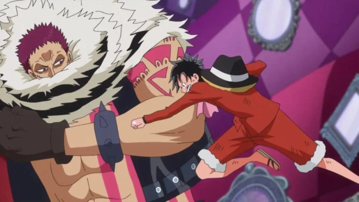 Luffy fights Katakuri from One Piece