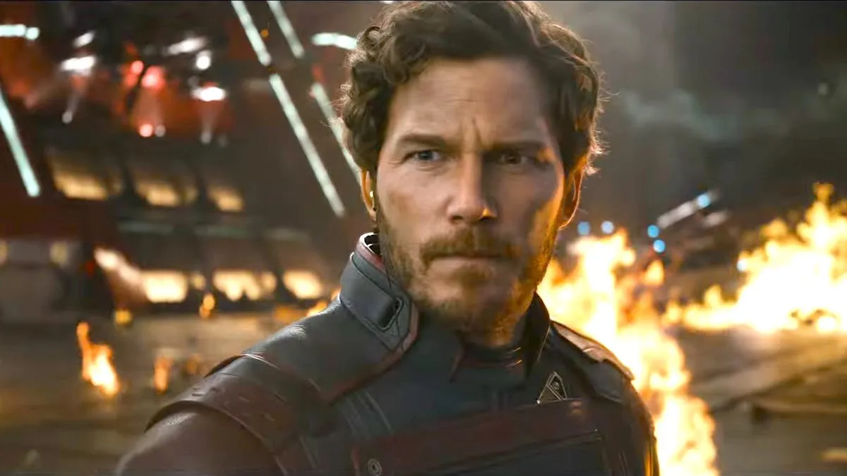 Peter Quill, também conhecido como Star-Lord (Chris Pratt) em 'Guardiões da Galáxia Vol.  3'