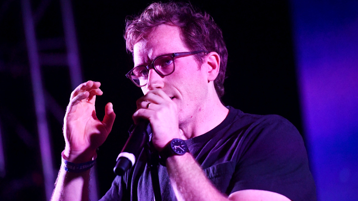 Comedian Conner O'Malley performs onstage during the Adult Swim Festival at Banc of California Stadium on November 15, 2019 in Los Angeles, California.