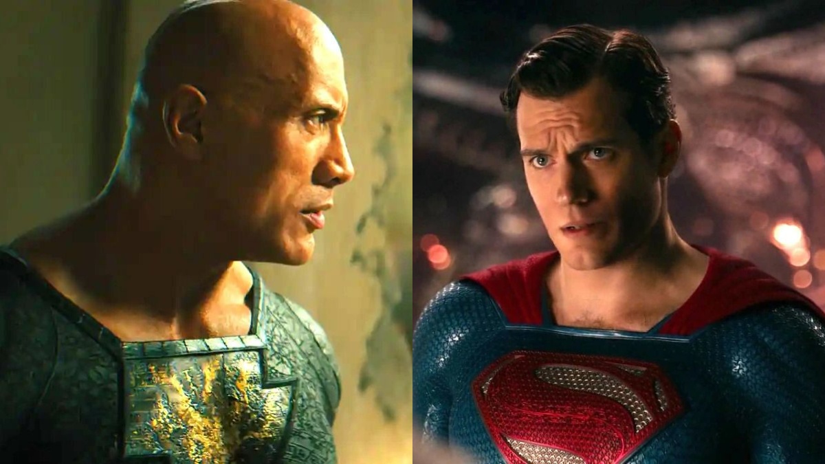 Dwayne Johnson in 'Black Adam'/Henry Cavill as Superman in 'Justice League'
