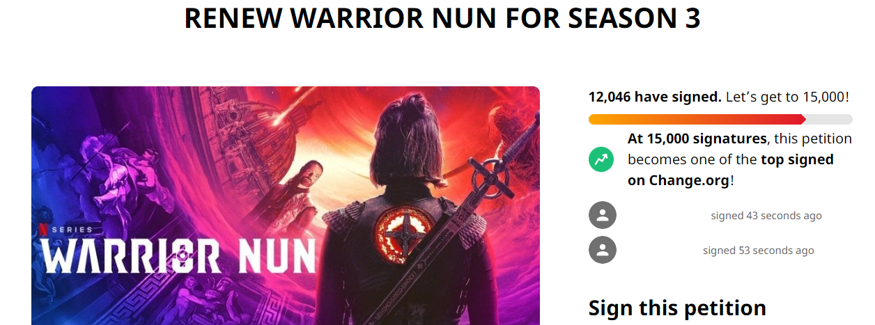 Petition · Save Warrior and get season 3 confirmed ·