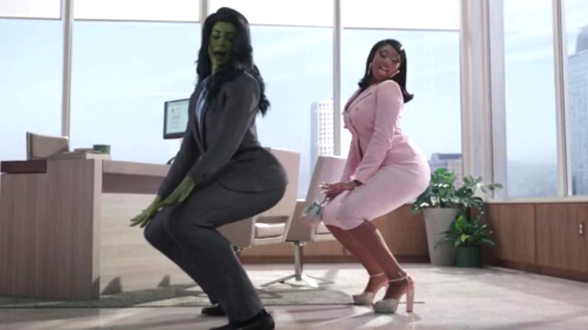 Tatiana Maslany and Megan Thee Stallion in 'She-Hulk: Attorney at Law'