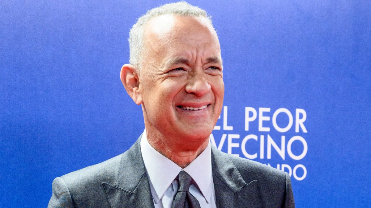 American actor Tom Hanks attends the premiere of "El Peor Vecino Del Mundo" (A Man Called Otto) at Cine Capitol on December 12, 2022 in Madrid, Spain.
