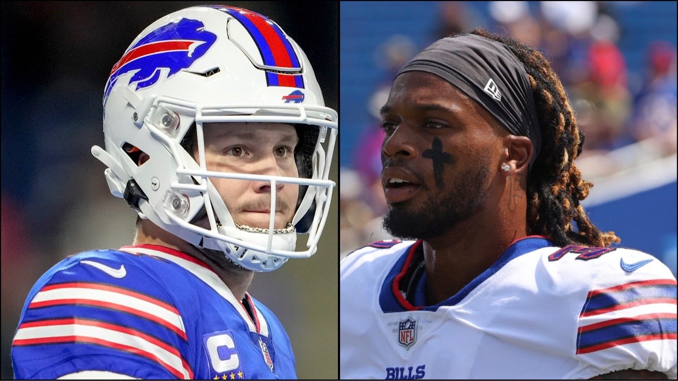 Buffalo Bills Quarterback Josh Allen Requests Prayers for Damar Hamlin  After Cardiac Arrest