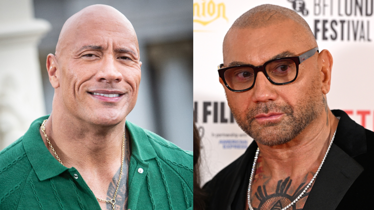 Dwayne Johnson and Dave Bautista - Getty