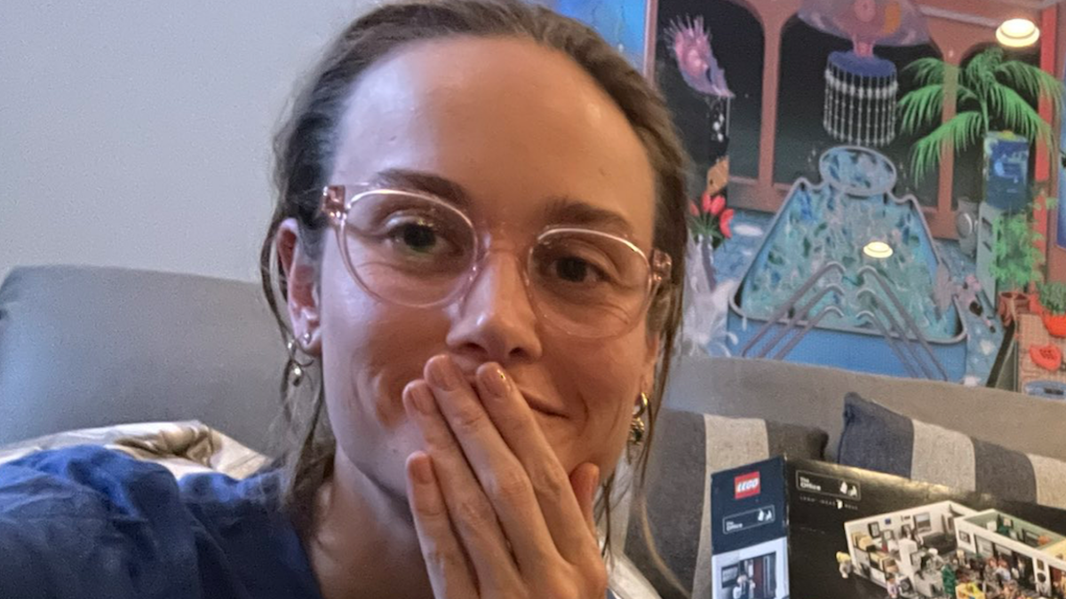 Brie Larson Shows Off Lego Nerdery and 'The Office' Fan Status All in One  Photo