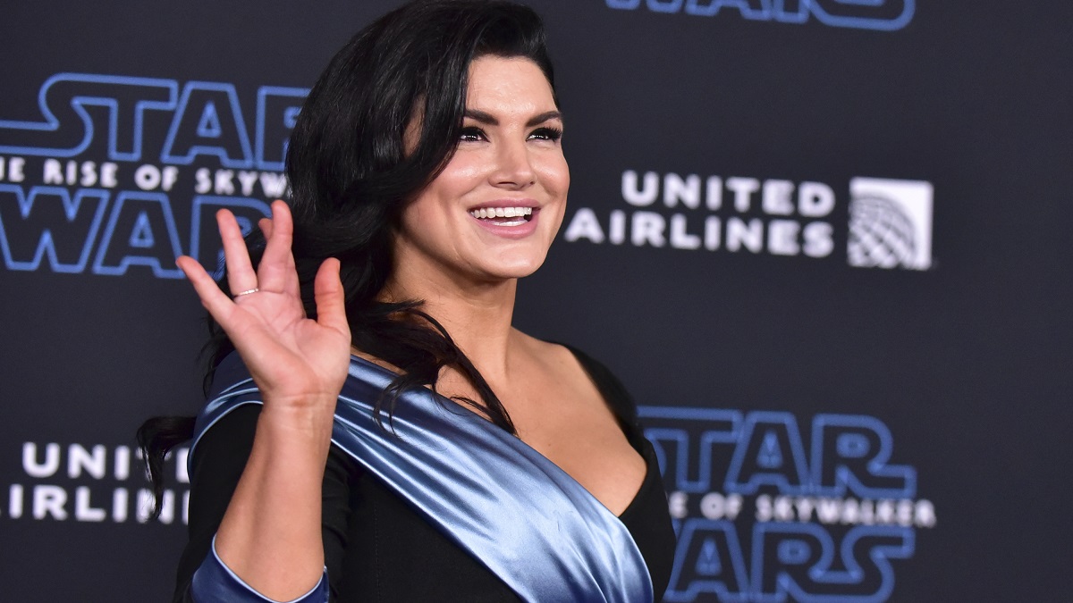HOLLYWOOD, CALIFORNIA - DECEMBER 16: Gina Carano attends the Premiere of Disney's "Star Wars: The Rise Of Skywalker" on December 16, 2019 in Hollywood, California.