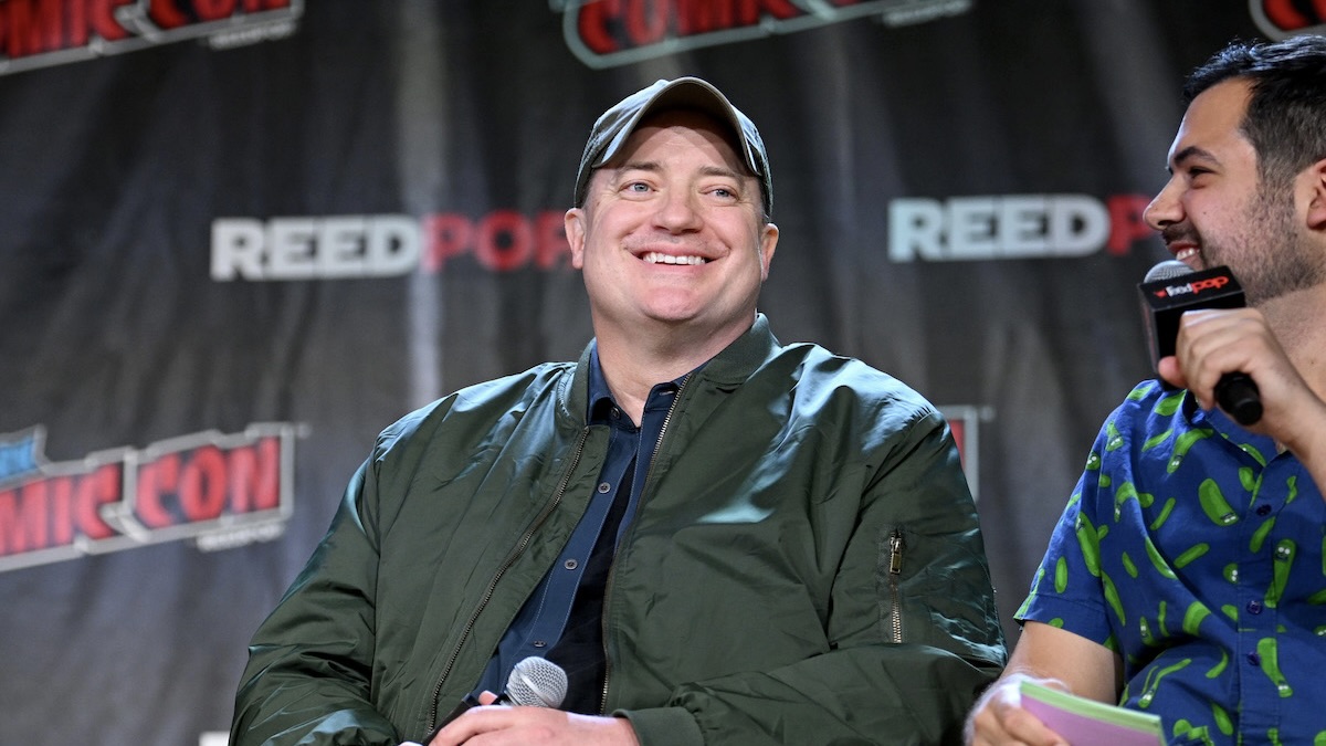 NEW YORK, NEW YORK - OCTOBER 09: Brendan Fraser speaks onstage at HBO Max and DC's Doom Patrol and Titans panel during New York Comic Con 2022 on October 09, 2022 in New York City.