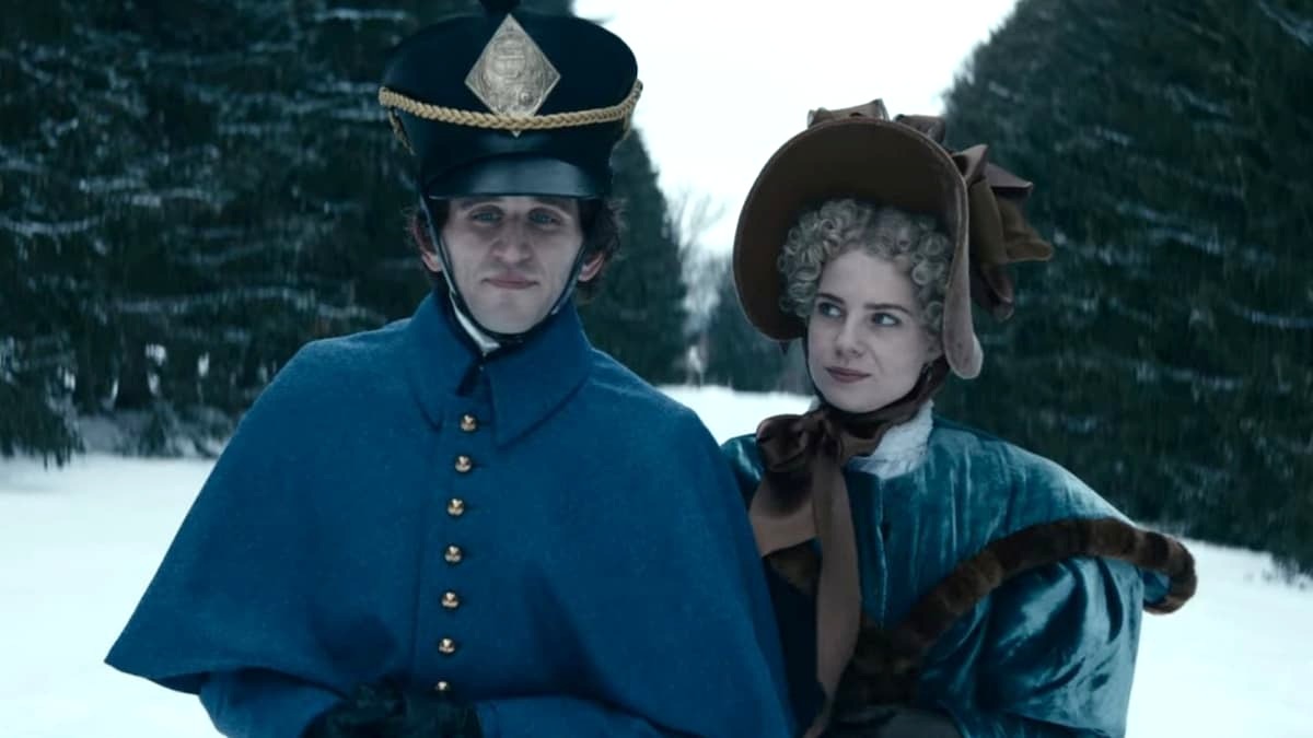 Harry Melling and Lucy Boynton in 'The Pale Blue Eye'