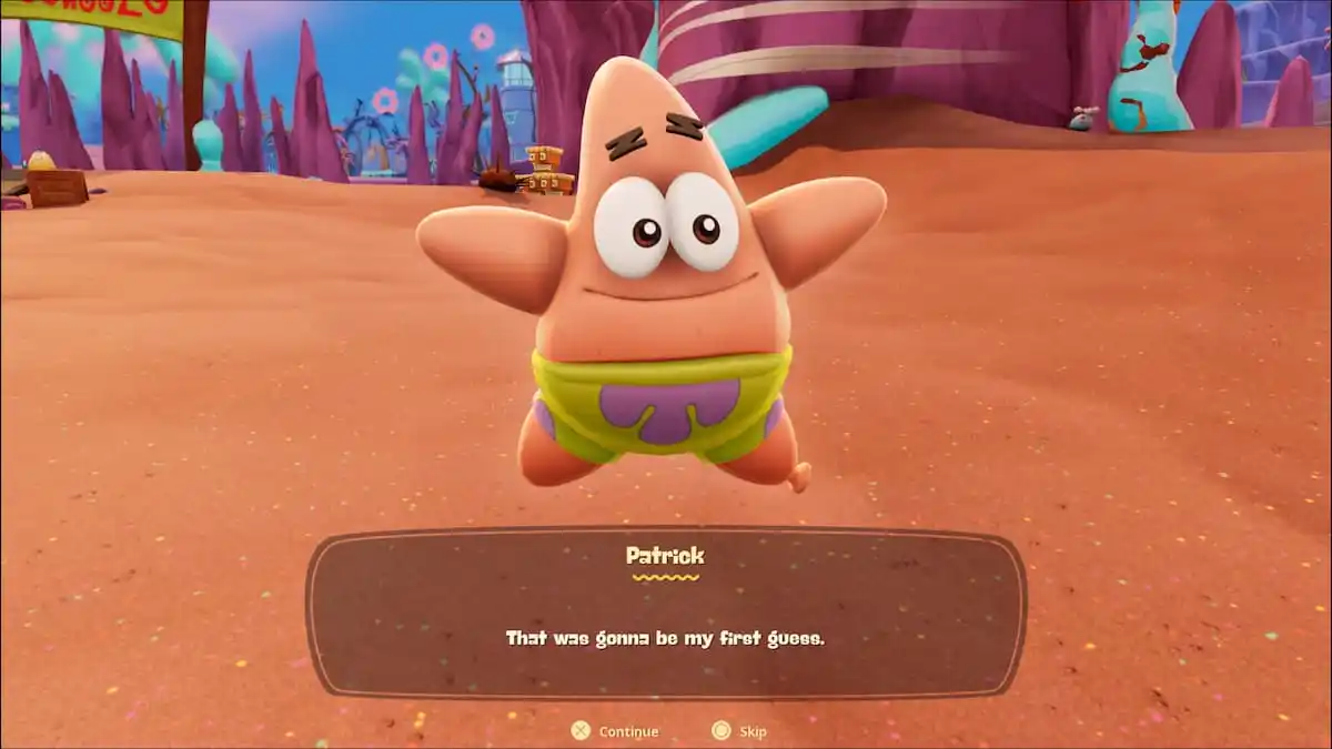 Patrick in 'SpongeBob SquarePants The Cosmic Shake'