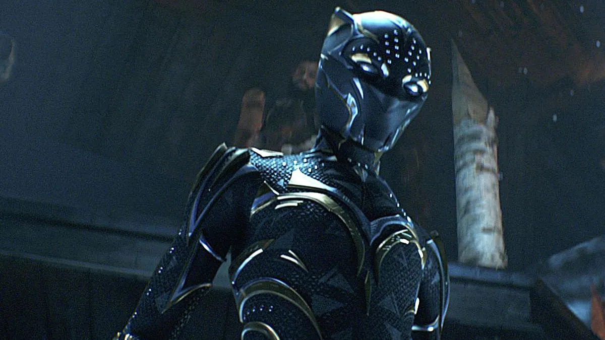 Shuri as Black Panther in Black Panther: Wakanda Forever