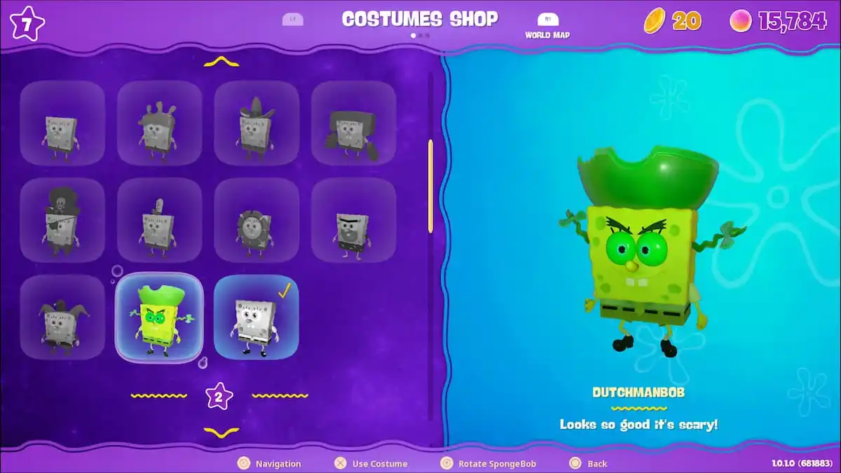 'SpongeBob SquarePants The Cosmic Shake' DutchmanBob Costume