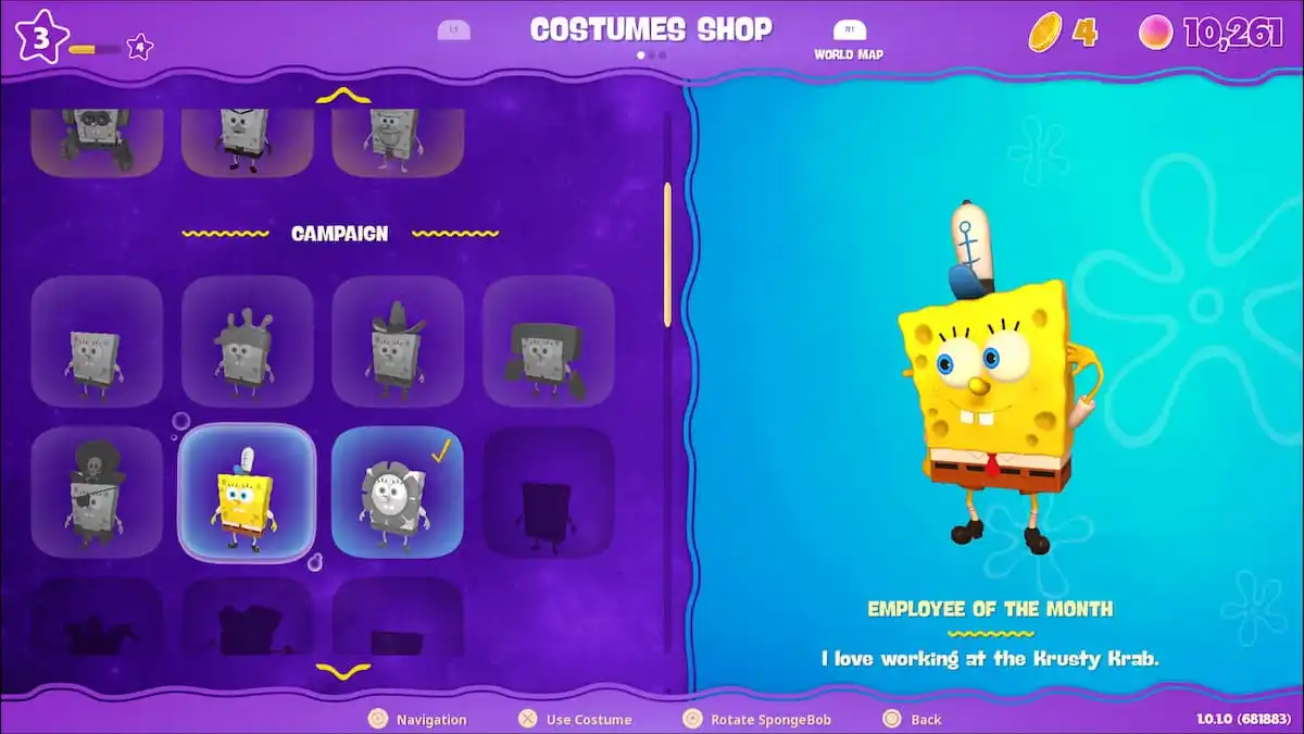 How to Unlock Every Costume in 'SpongeBob SquarePants: The Cosmic
