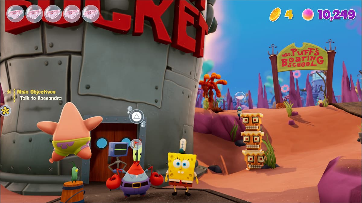 SpongeBob and Mr. Krabs in 'SpongeBob SquarePants The Cosmic Shake'