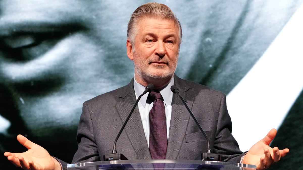 Alec Baldwin speaks onstage at the 2022 Robert F. Kennedy Human Rights Ripple of Hope Gala at New York Hilton on December 06, 2022 in New York City.