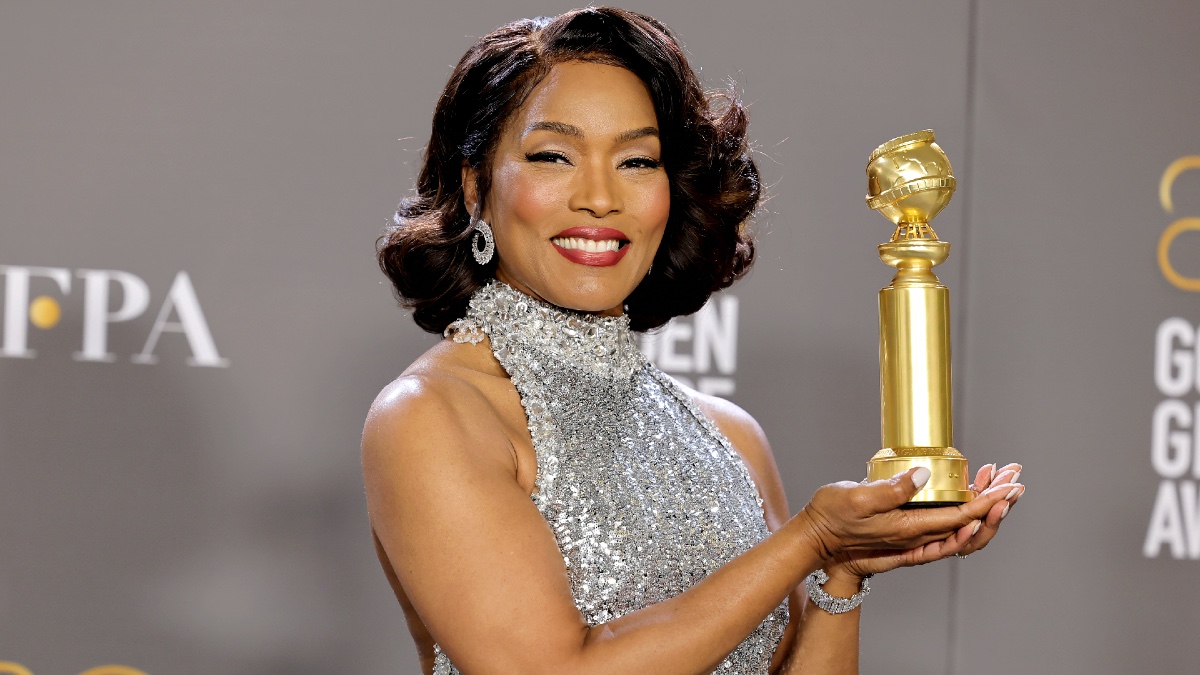 Angela Bassett, winner of the Best Supporting Actress in a Motion Picture award for “Black Panther: Wakanda Forever,” poses in the press room during the 80th Annual Golden Globe Awards at The Beverly Hilton on January 10, 2023 in Beverly Hills, California.
