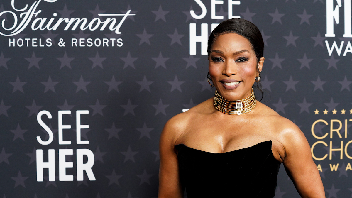 Angela Bassett attends as Janelle Monáe accepts the Seventh Annual #SeeHer Award at 2023 Critics' Choice Awards on January 15, 2023 in Los Angeles, California.