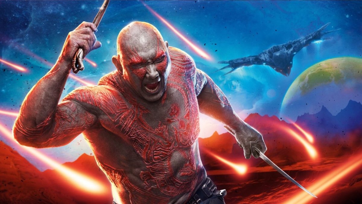 Dave Bautista como Drax em 'Guardiões da Galáxia Vol.  2'