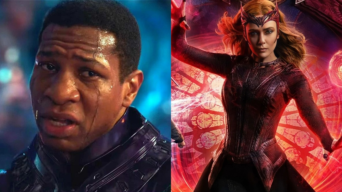 Jonathan Majors as Kang in 'Ant-Man and the Wasp: Quantumania'/Elizabeth Olsen as Scarlet Witch in 'Doctor Strange in the Multiverse of Madness'
